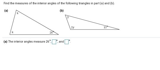 Solved Find the measures of the interior angles of the | Chegg.com
