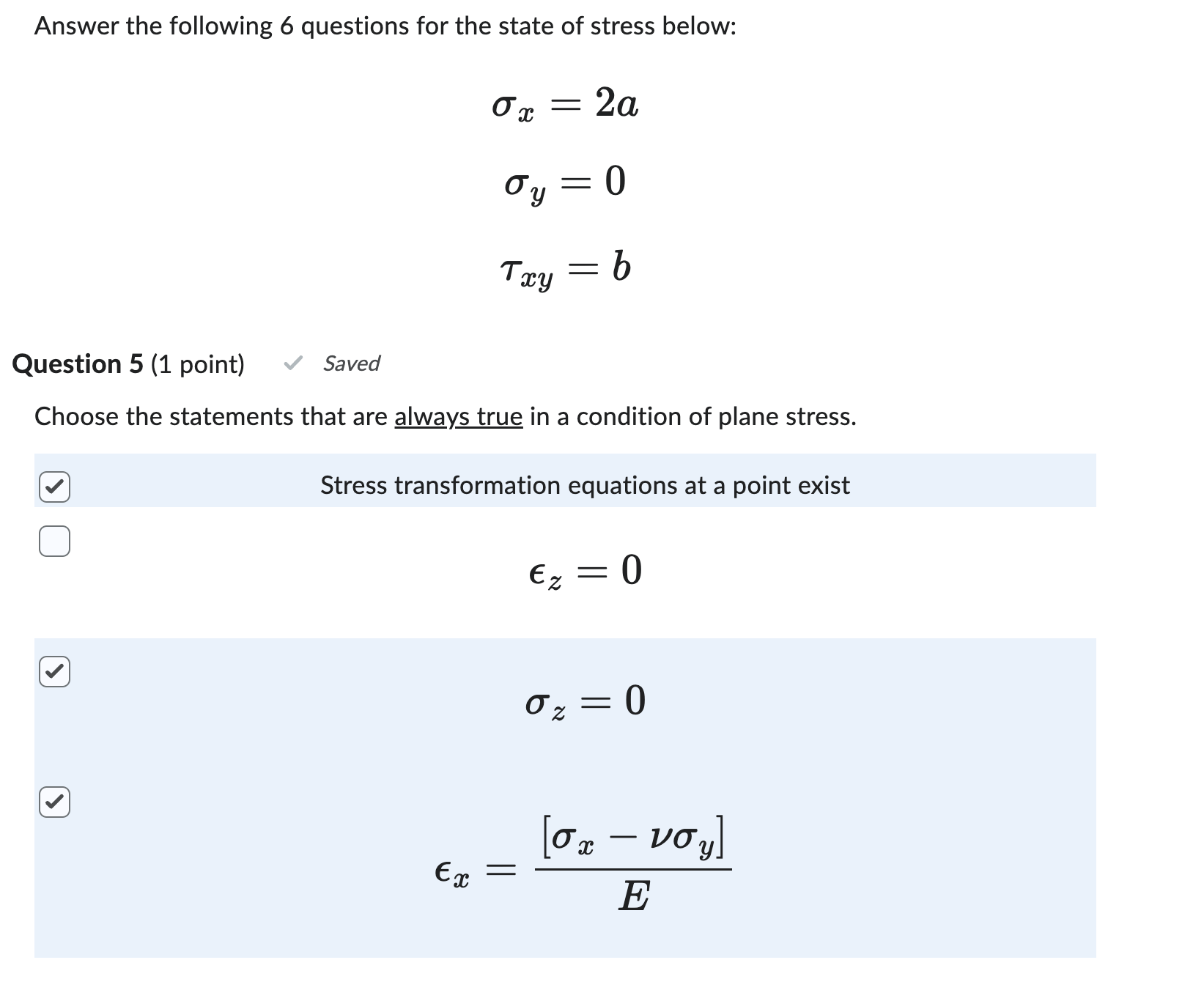 Solved Answer the following 6 questions for the state of | Chegg.com