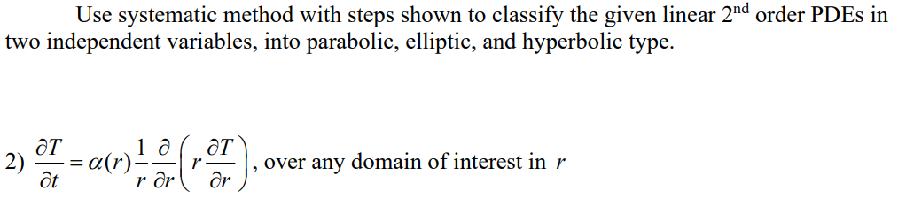 Solved Use systematic method with steps shown to classify | Chegg.com