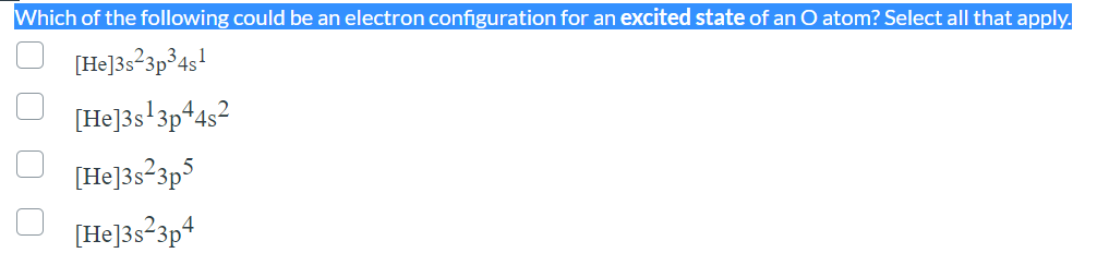 Solved Which of the following could be an electron | Chegg.com