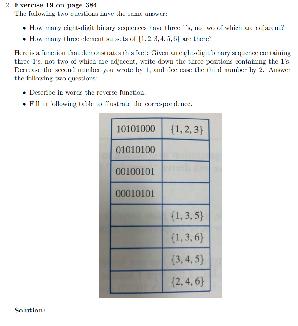 Solved 2. Exercise 19 on page 384 The following two | Chegg.com