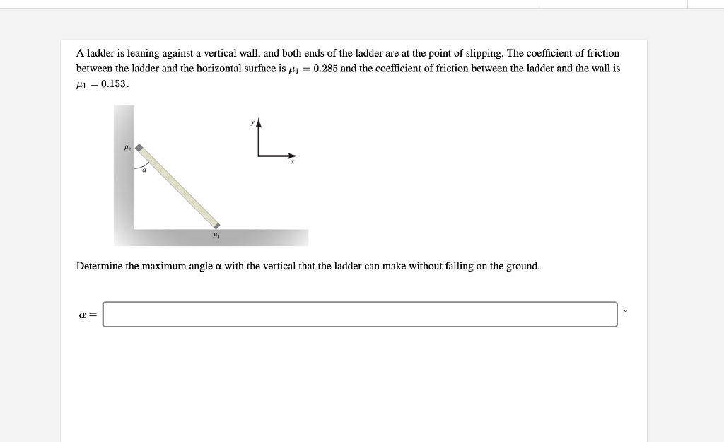 Solved A ladder is leaning against a vertical wall, and both | Chegg.com