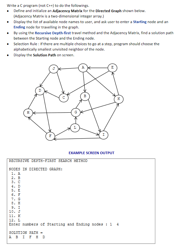 Solved Write a C program (not C++) to do the followings. • | Chegg.com