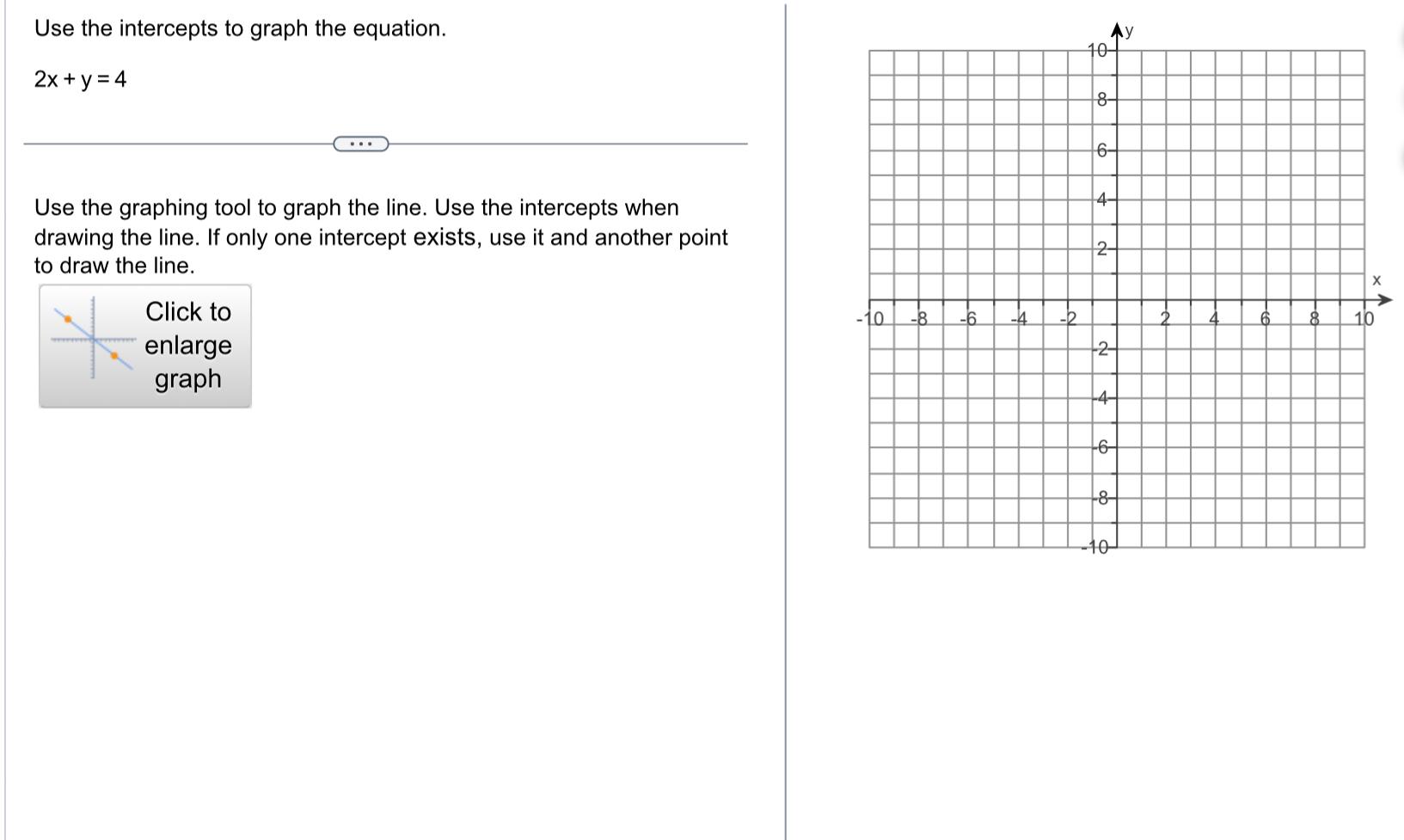 use intercepts to graph the linear equation y 1 4 5 2x