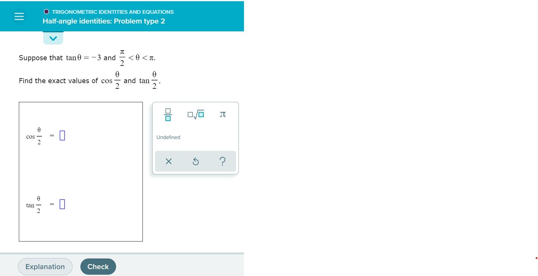 Solved 1 Suppose That Tan 3 And Pi 2 Theta Pi Fin Chegg Com