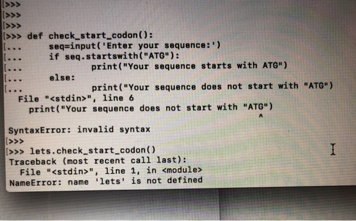Solved ATG B] Question No.3: In Python interactive mode or | Chegg.com