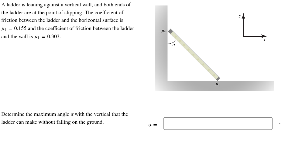 Solved A Ladder Is Leaning Against A Vertical Wall, And Both | Chegg.com