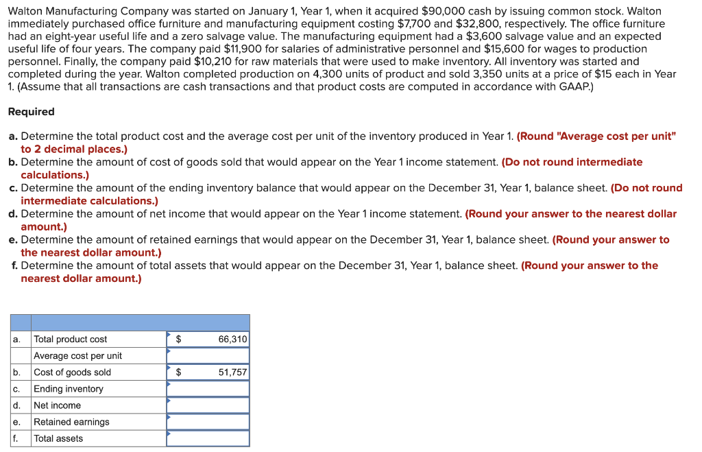 Solved Walton Manufacturing Company was started on January 1