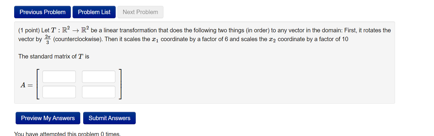 Solved Previous Problem Problem List Next Problem (1 point) | Chegg.com