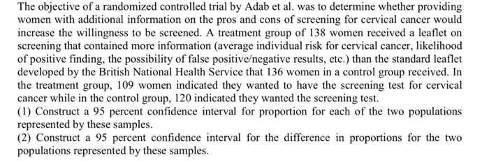 Solved The Objective Of A Randomized Controlled Trial By | Chegg.com