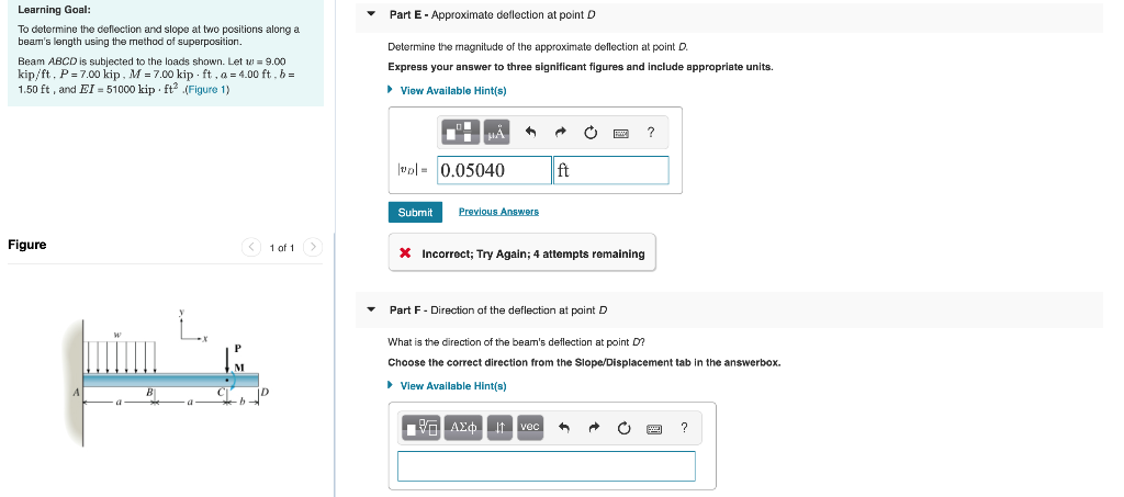 Solved Part A - Deflection at point C Learning Goal: To | Chegg.com
