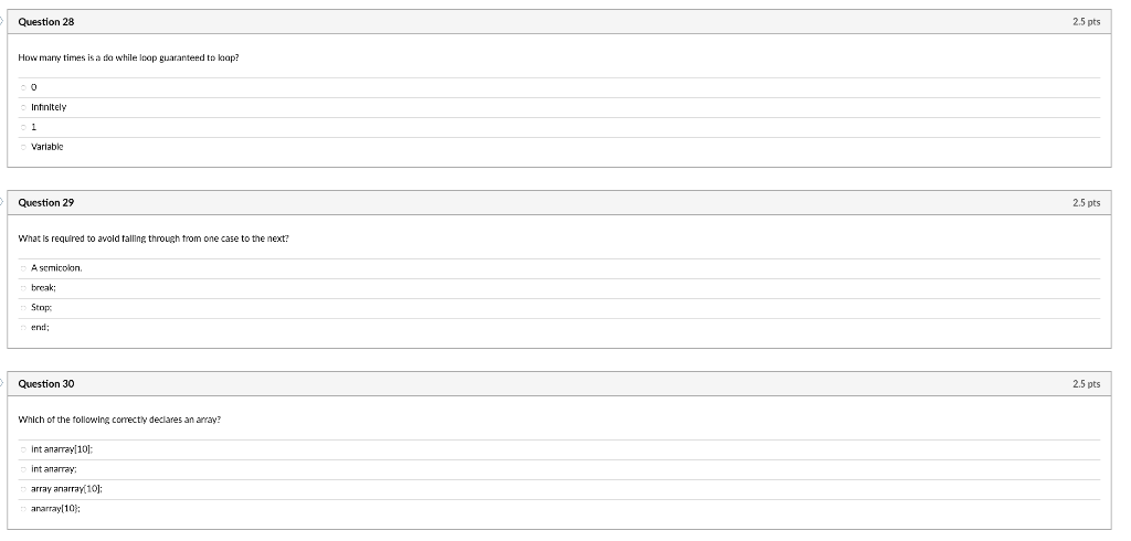 Solved Question 31 What is the index number of the last | Chegg.com