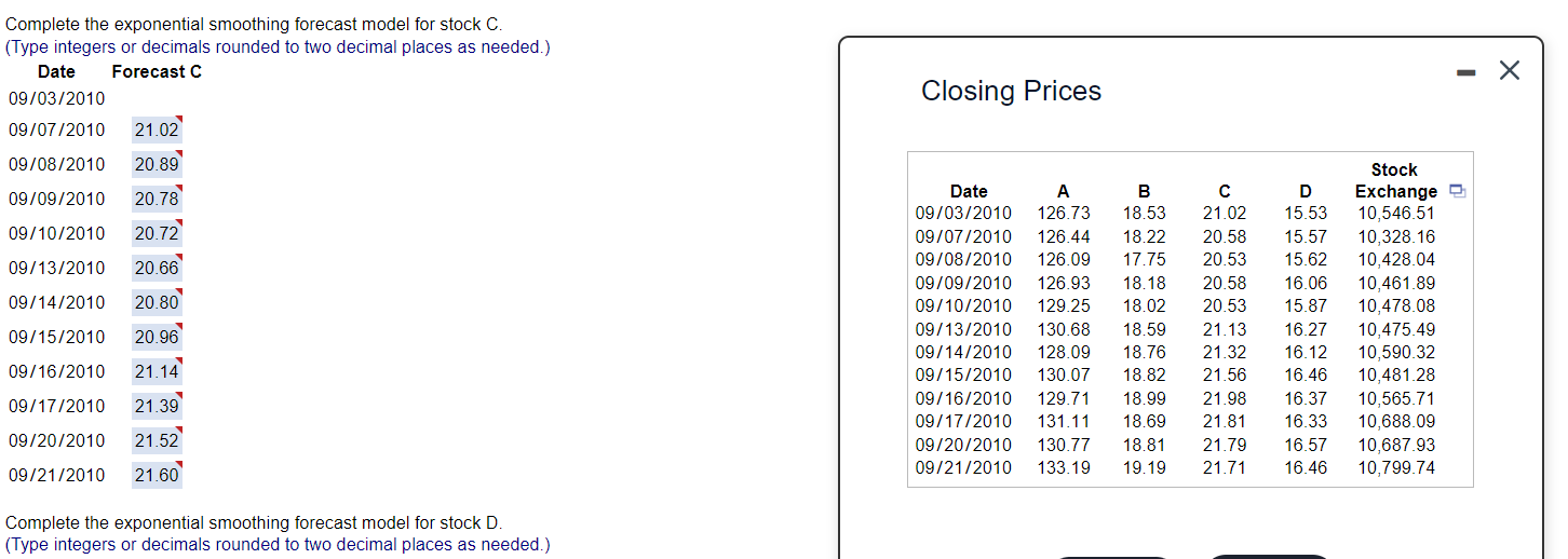 Solved B Compute The MAD MSE And MAPE For Each Of The Chegg Com   PhpGitqCI