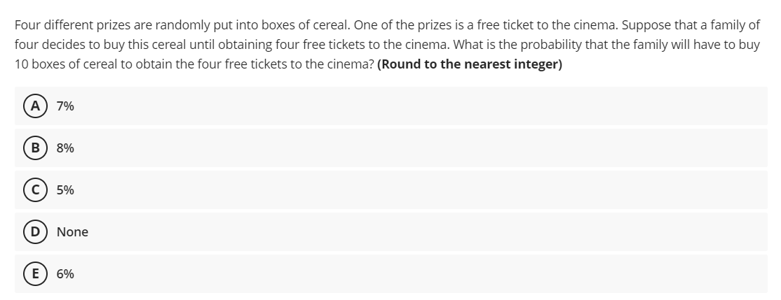 Solved Four different prizes are randomly put into boxes of | Chegg.com