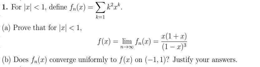 Solved 1. For ∣x∣