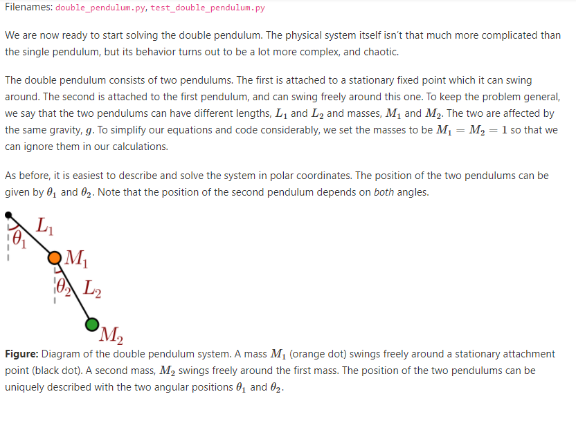 Solved Filenames: double_pendulum.py, | Chegg.com