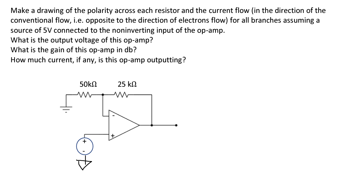 Solved Make a drawing of the polarity across each resistor