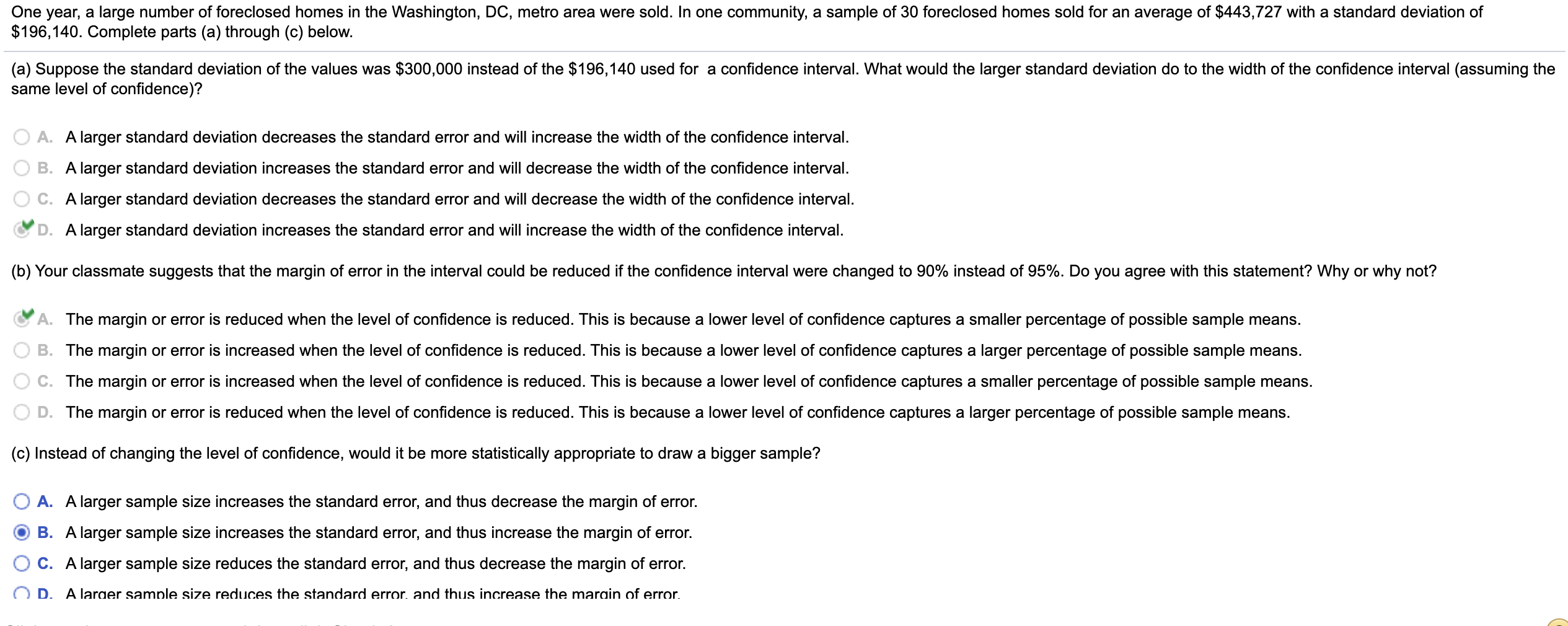 Solved One year, a large number of foreclosed homes in the