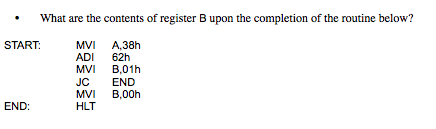 Solved What are the contents of register B upon the | Chegg.com