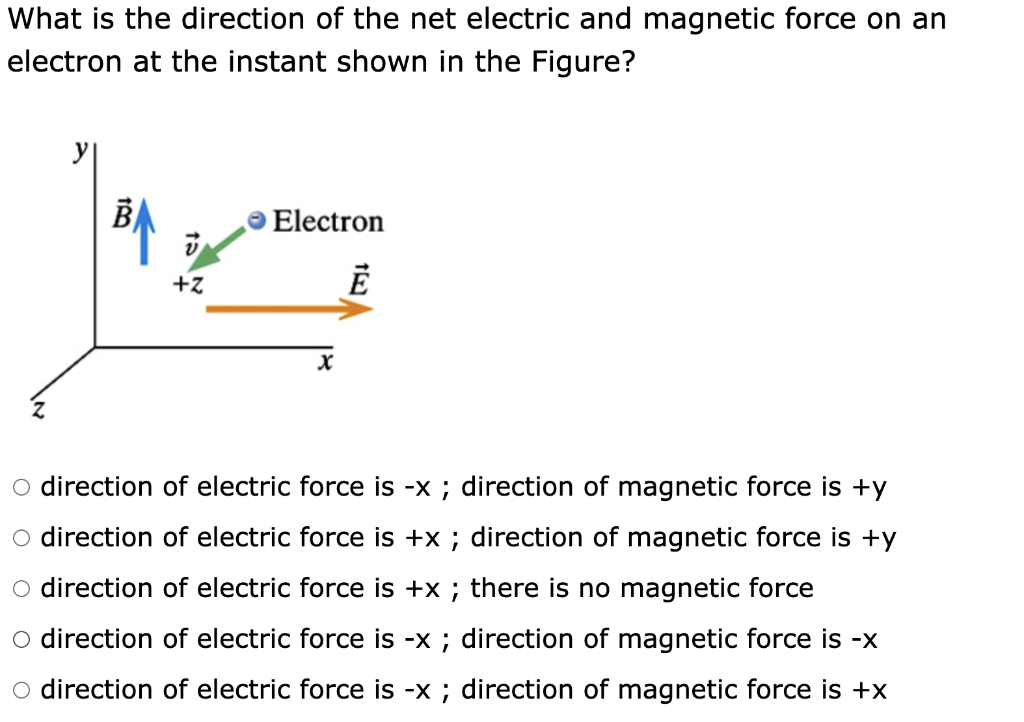 Solved What is the direction of the net electric and
