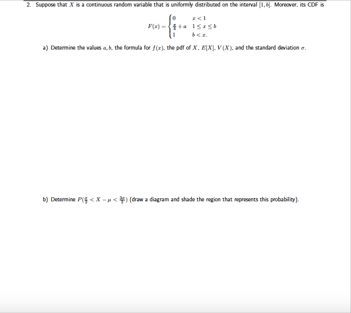 Solved 2. Suppose that X is a continuous random variable | Chegg.com
