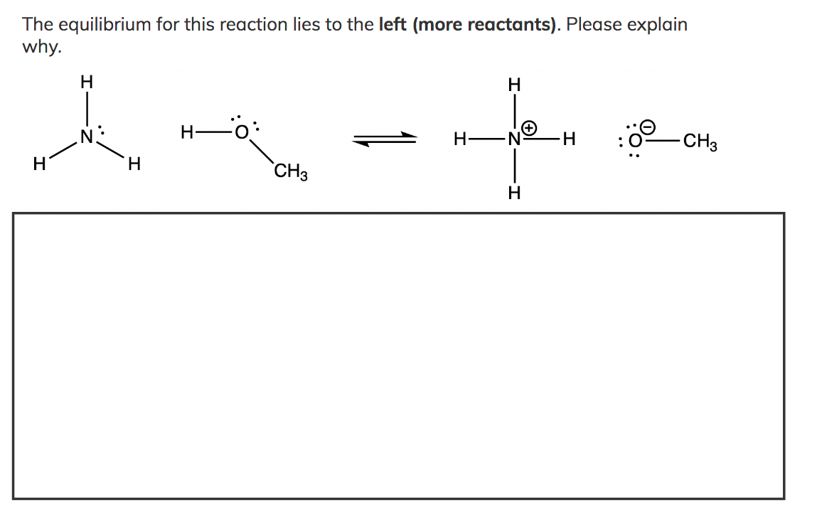 Solved The equilibrium for this reaction lies to the left | Chegg.com