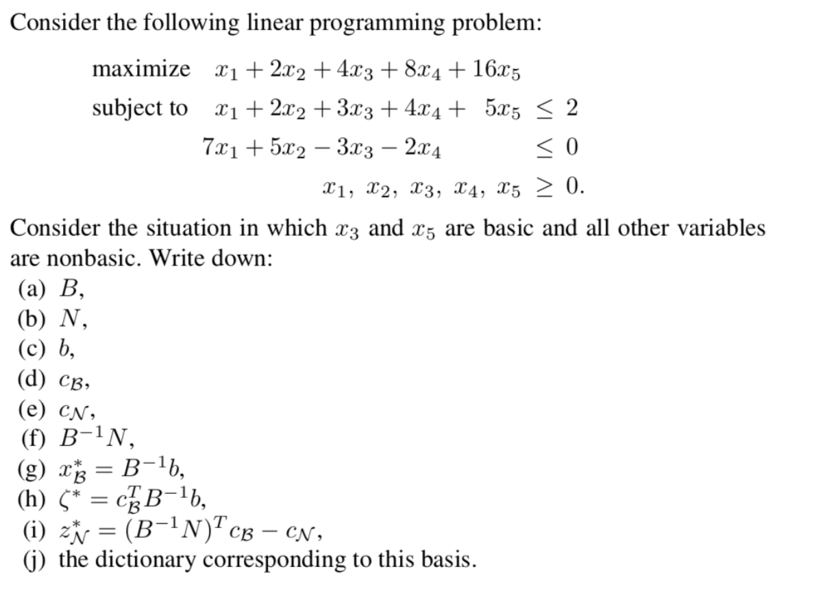 Solved Consider The Following Linear Programming Problem: | Chegg.com