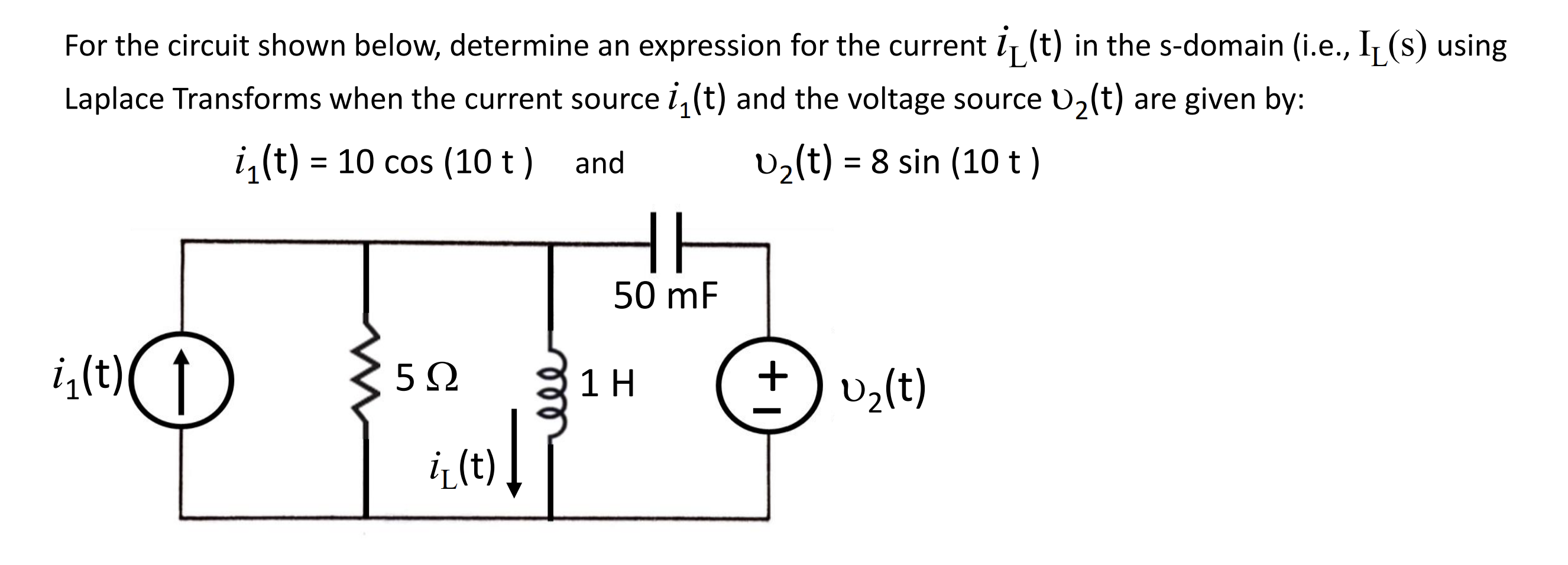 Solved For The Circuit Shown Below, Determine An Expression | Chegg.com