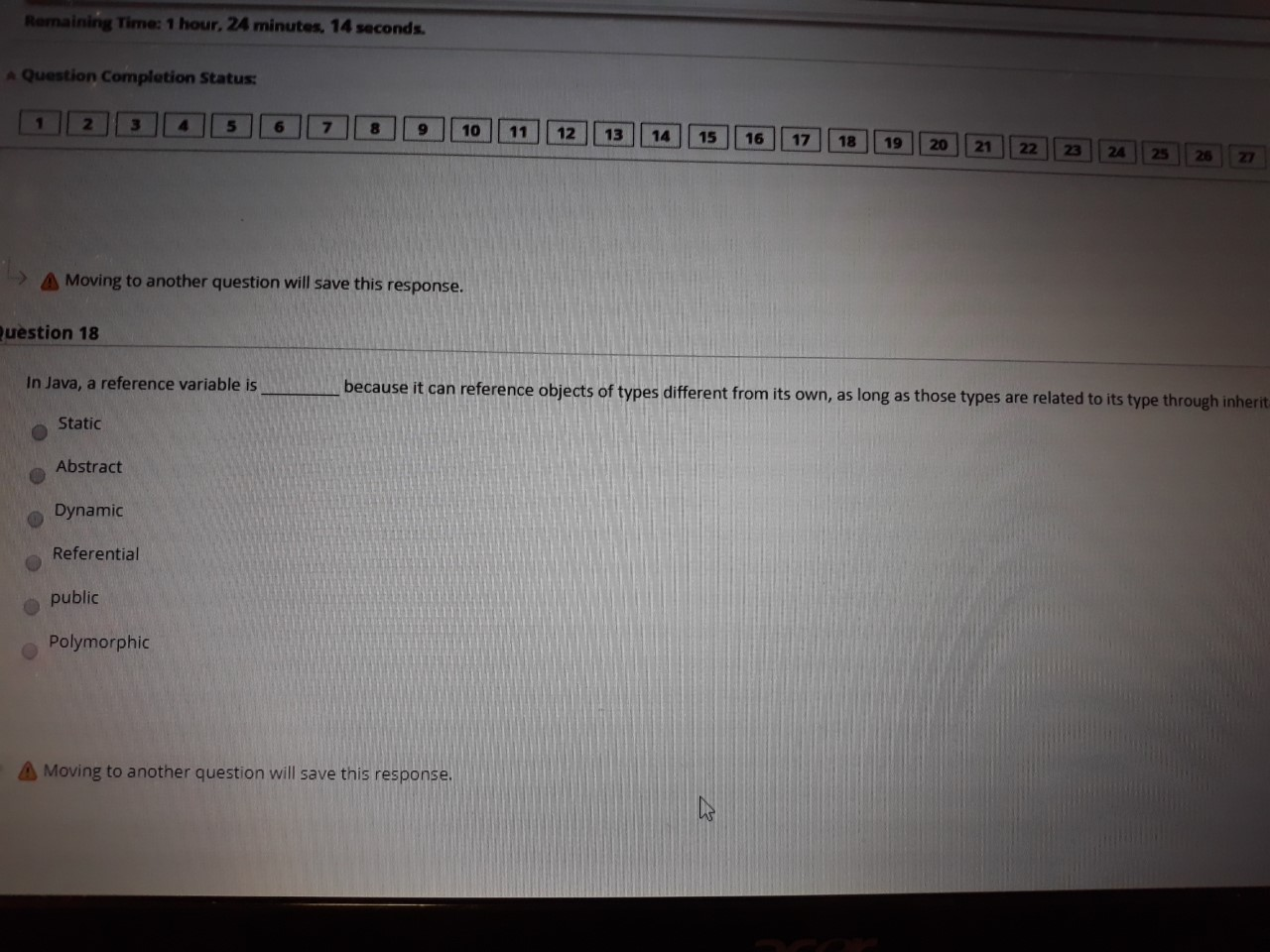 Solved Remaining Time: 1 hour, 24 minutes, 14 seconds. | Chegg.com