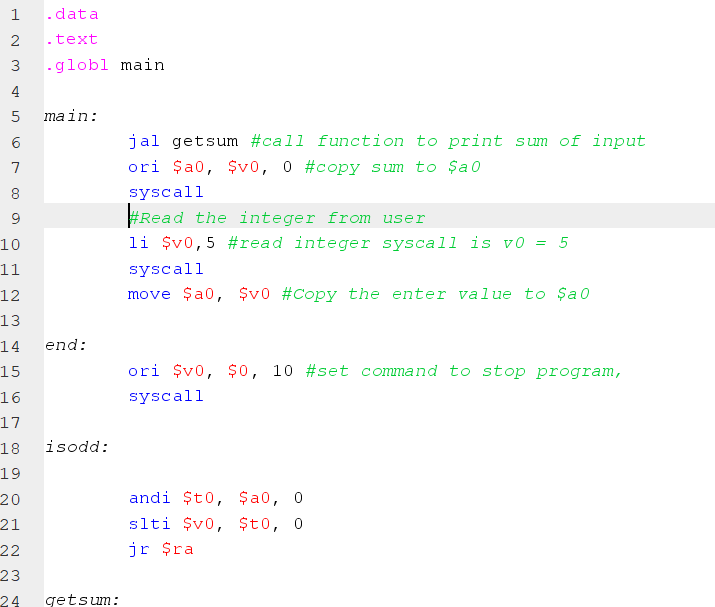 Solved Please help! Write the function “isodd” to return 1 | Chegg.com