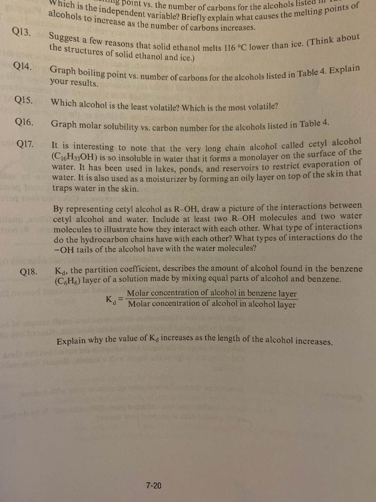 Solved questions 17 and 18. For 17, I know that cetyl | Chegg.com