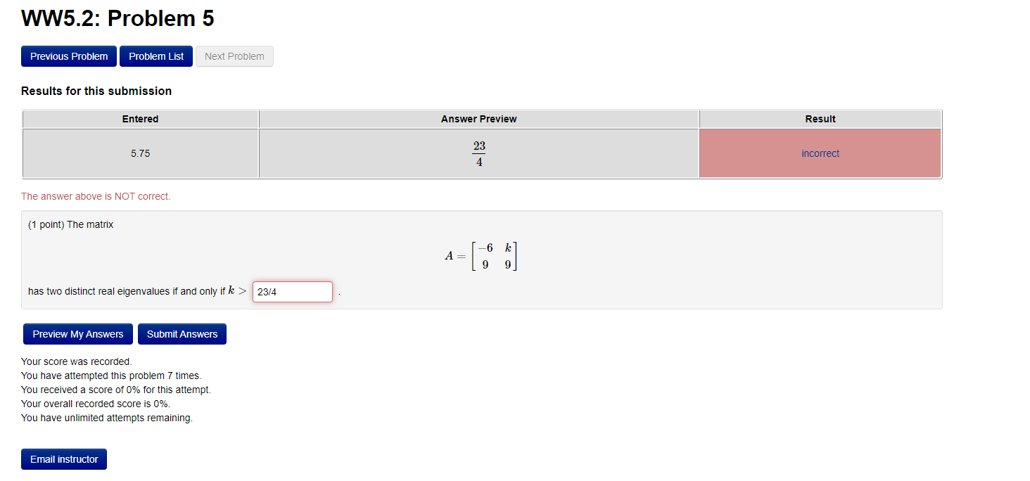 Solved WW5.2: Problem 5 Previous Problem Problem List Next | Chegg.com