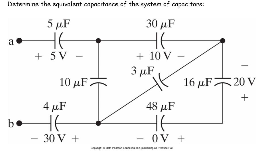 Solved Determine The Equivalent Capacitance Of The System Of Chegg