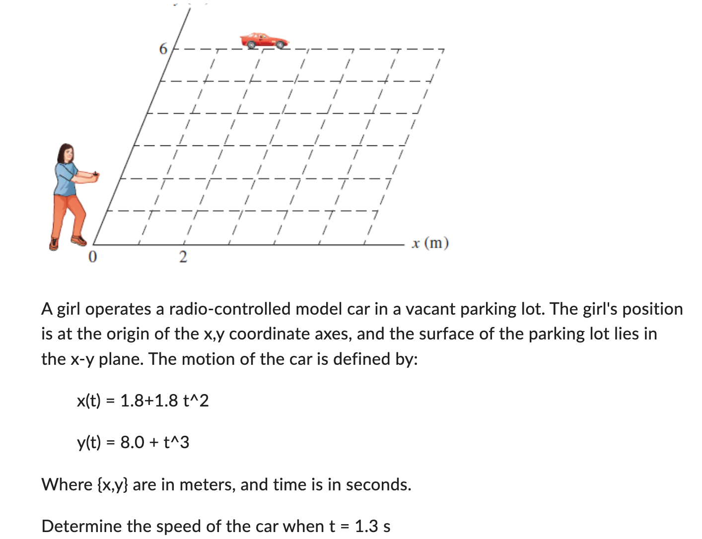 Solved A girl operates a radiocontrolled model car in a