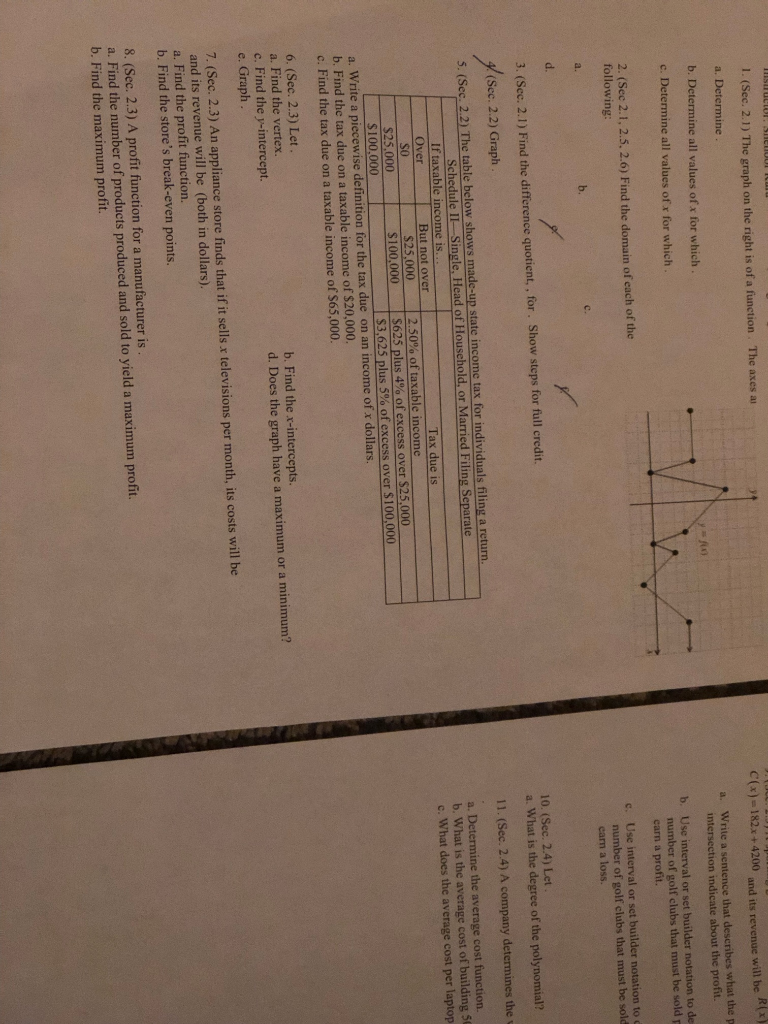 Solved S LOT. 1. (Sec. 2.1) The graph on the right is of a | Chegg.com