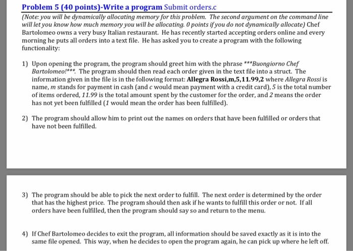 Solved Create a C Language program. Program must be in C | Chegg.com