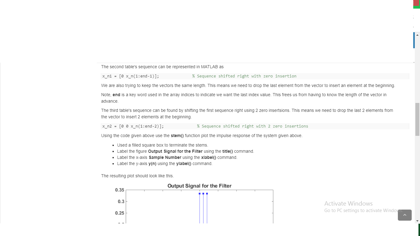 Solved 1 Consider discrete time system whose output signal, | Chegg.com