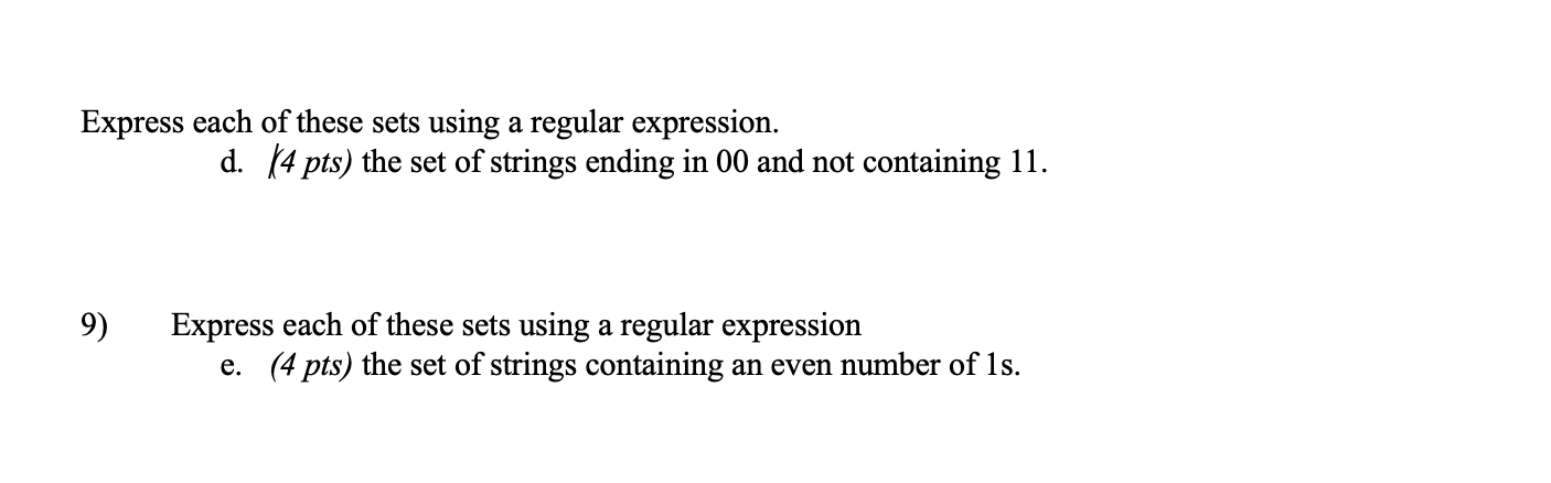 Solved Express Each Of These Sets Using A Regular | Chegg.com