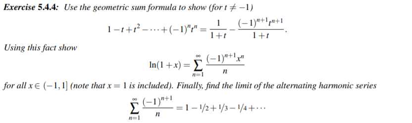 Solved Use the geometric sum formula to show (for | Chegg.com
