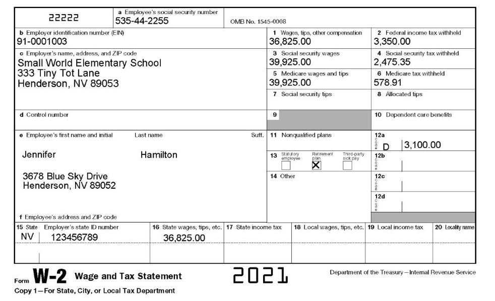 Solved Carefully Examine These W2 Forms And Answer The 