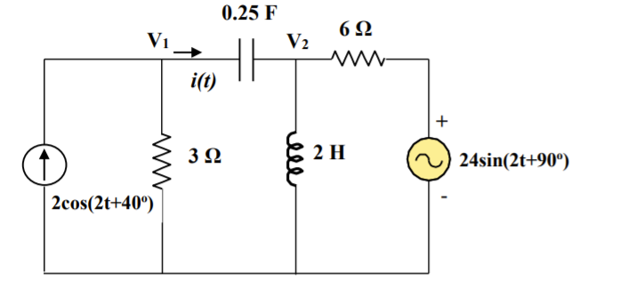 Solved Use Nodal Analysis To Find Two Node Voltages V1 And | Chegg.com