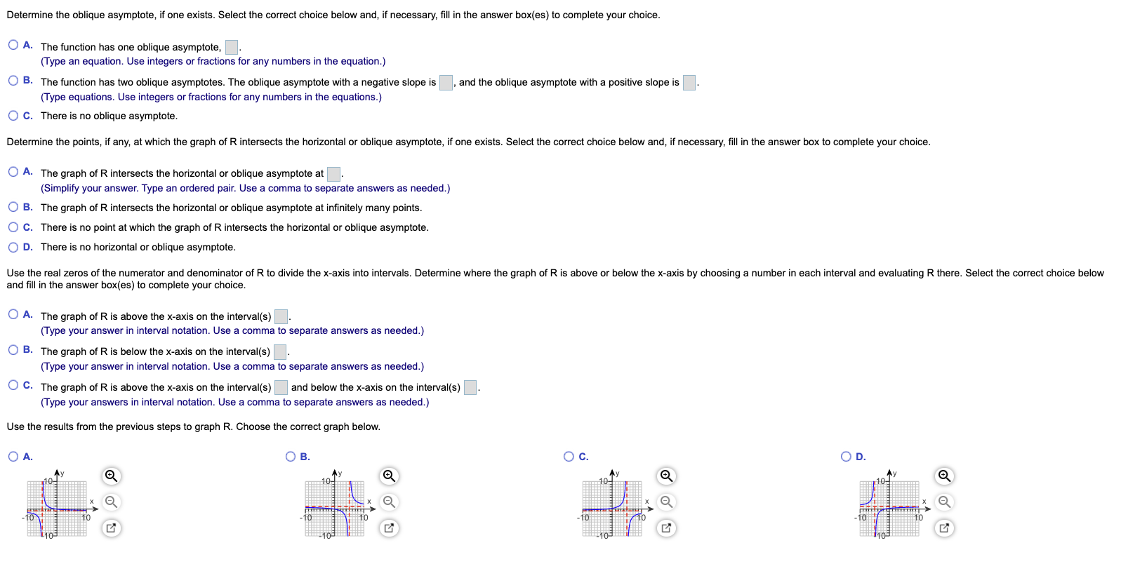 Solved Determine The Oblique Asymptote If One Exists Se Chegg Com