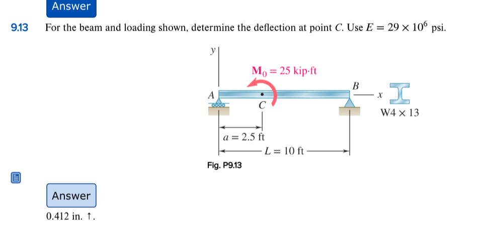 Solved Answer For the beam and loading shown, determine the | Chegg.com