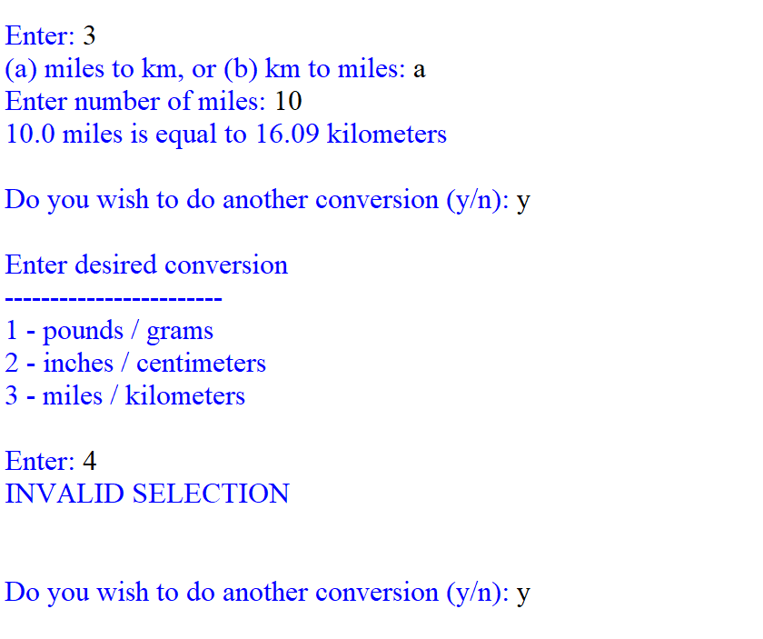 Solved Metric Conversion: Develop and test a Python program | Chegg.com