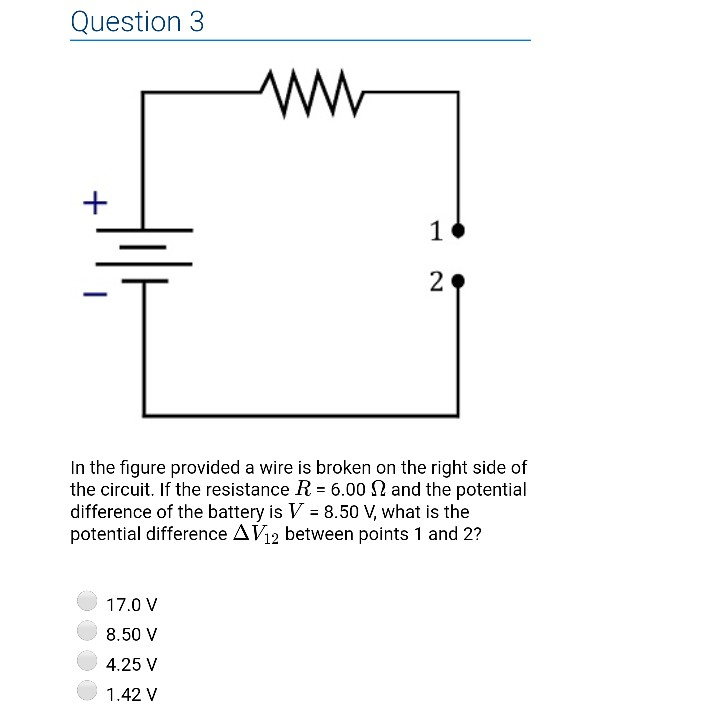 Solved Question 3 In the figure provided a wire is broken on | Chegg.com