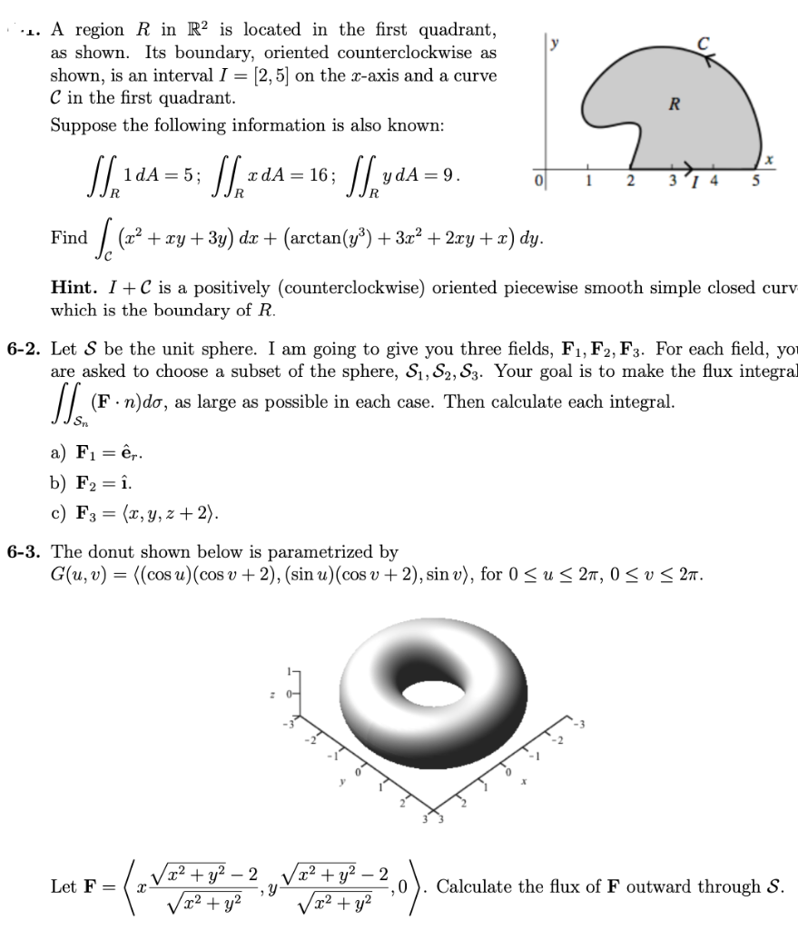 Solved 1 A Region R In R2 Is Located In The First Quadr Chegg Com