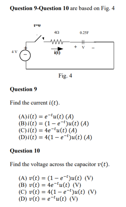 Solved Question 9 Question 10 Are Based On Fig 4 402 0 2 Chegg Com