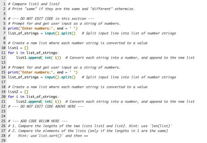 How to Check whether quantities are equal in two lists in