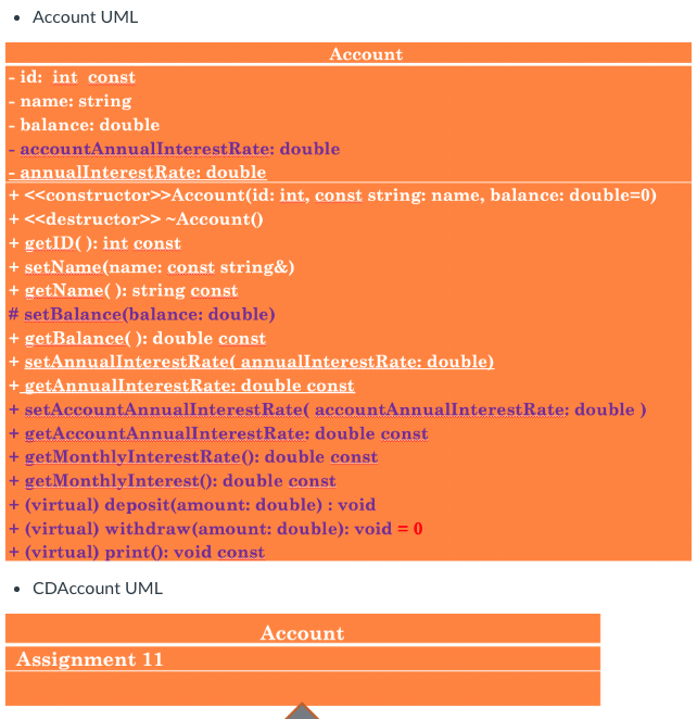 (pure virtual functions/abstract | Chegg.com