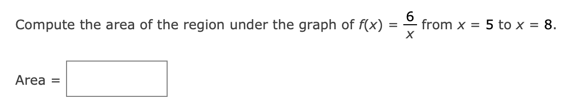 Solved Compute the area of the region under the graph of | Chegg.com